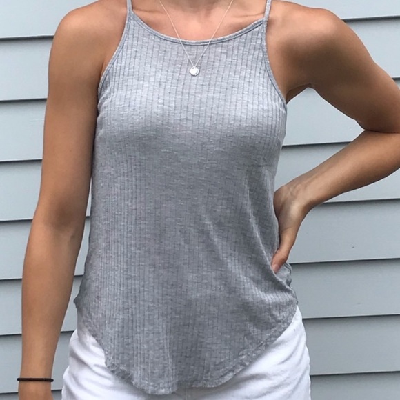 Emma & Sam Grey Ribbed Tank | LF - Picture 3 of 5